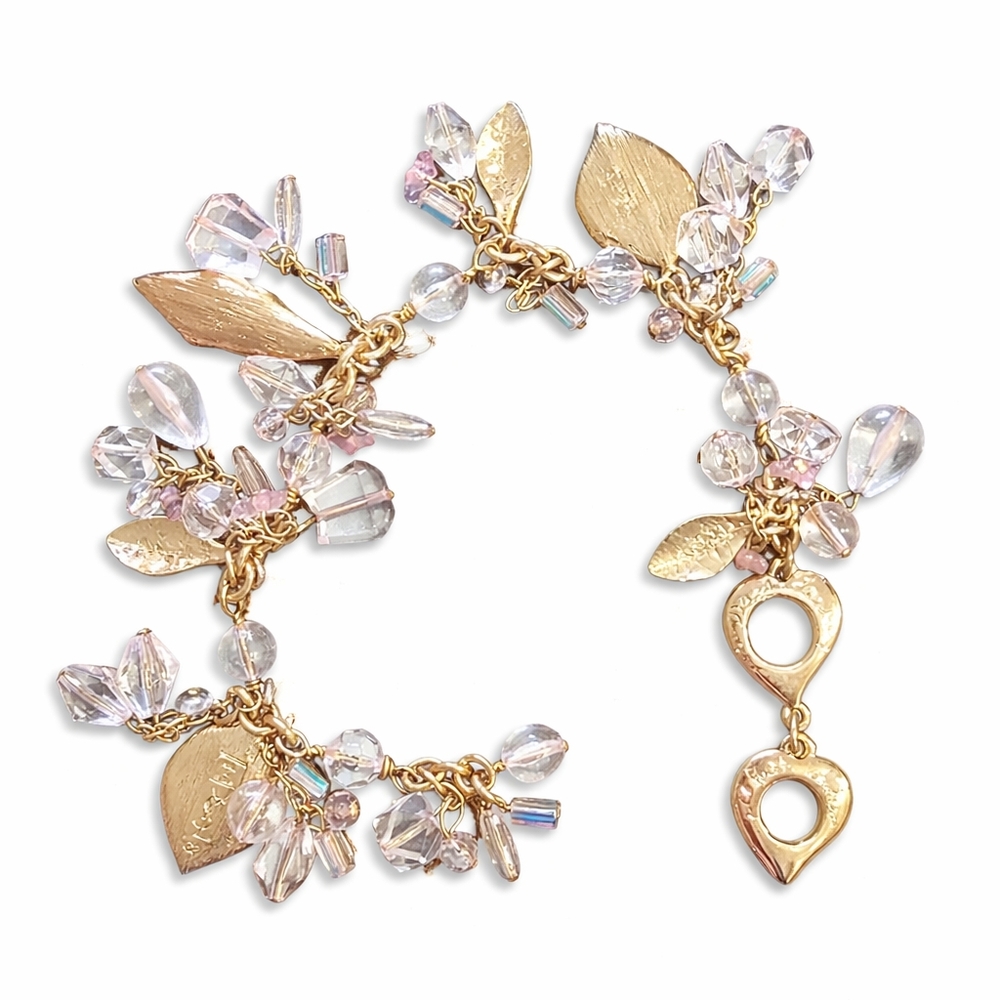 Vintage Yves Saint Laurent YSL Crystal Charm Bracelet – Rare Early 2000s